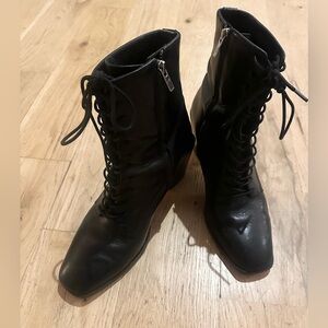 Frye Laced Black Boots